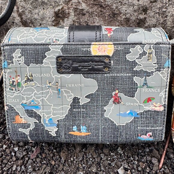 Set of 2 Sharif Signature Collection Map Crossbody Bag Bundle - Picture 6 of 17